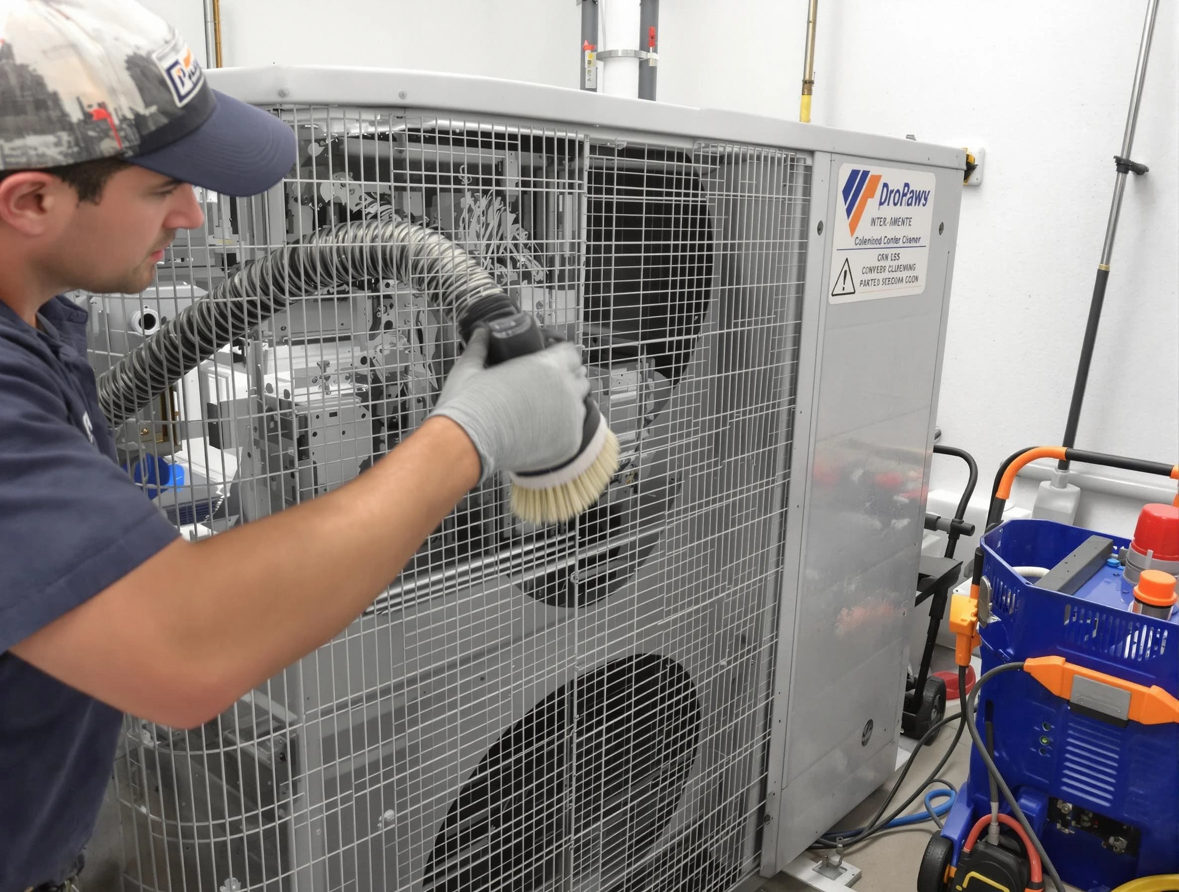 East Basin Air Duct Cleaning specialist performing precision AC coil cleaning for improved system performance in East Basin