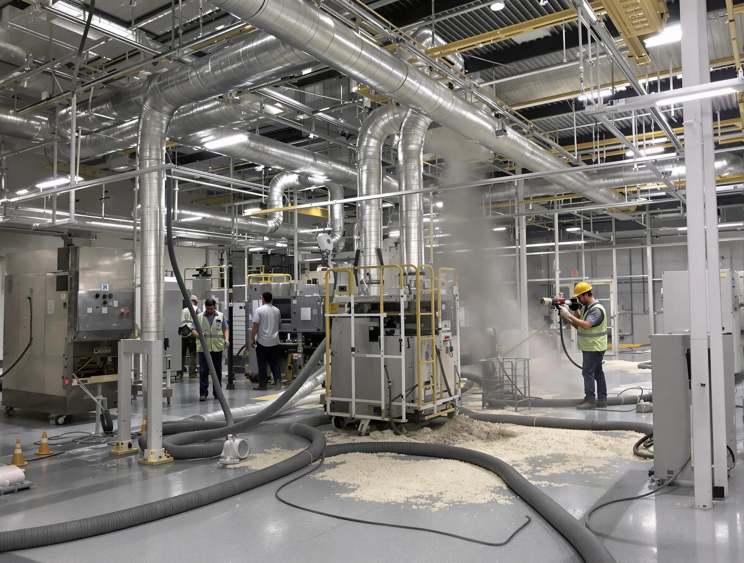 Heavy-duty industrial duct cleaning by East Basin Air Duct Cleaning in East Basin