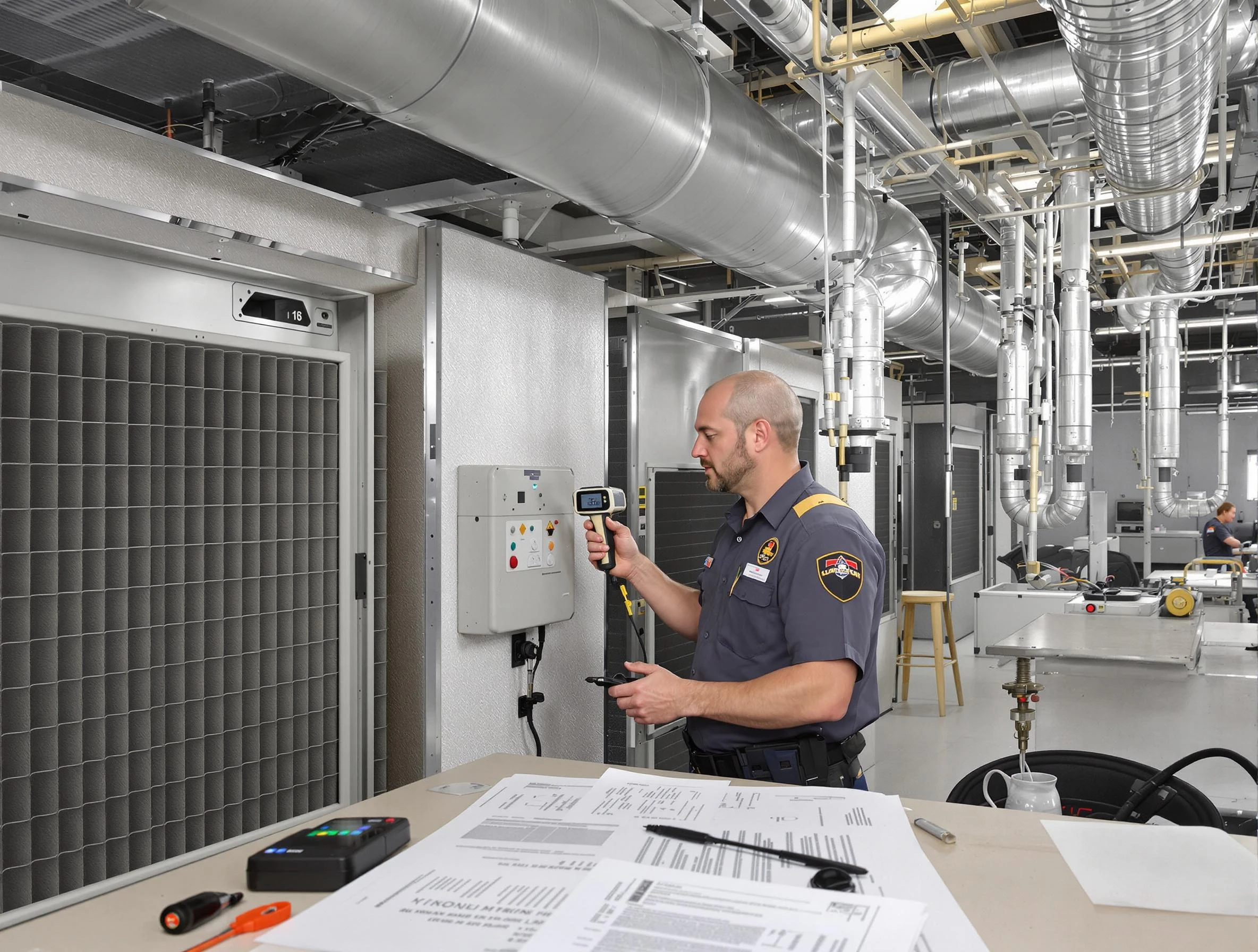 Professional filter system inspection by East Basin Air Duct Cleaning in East Basin