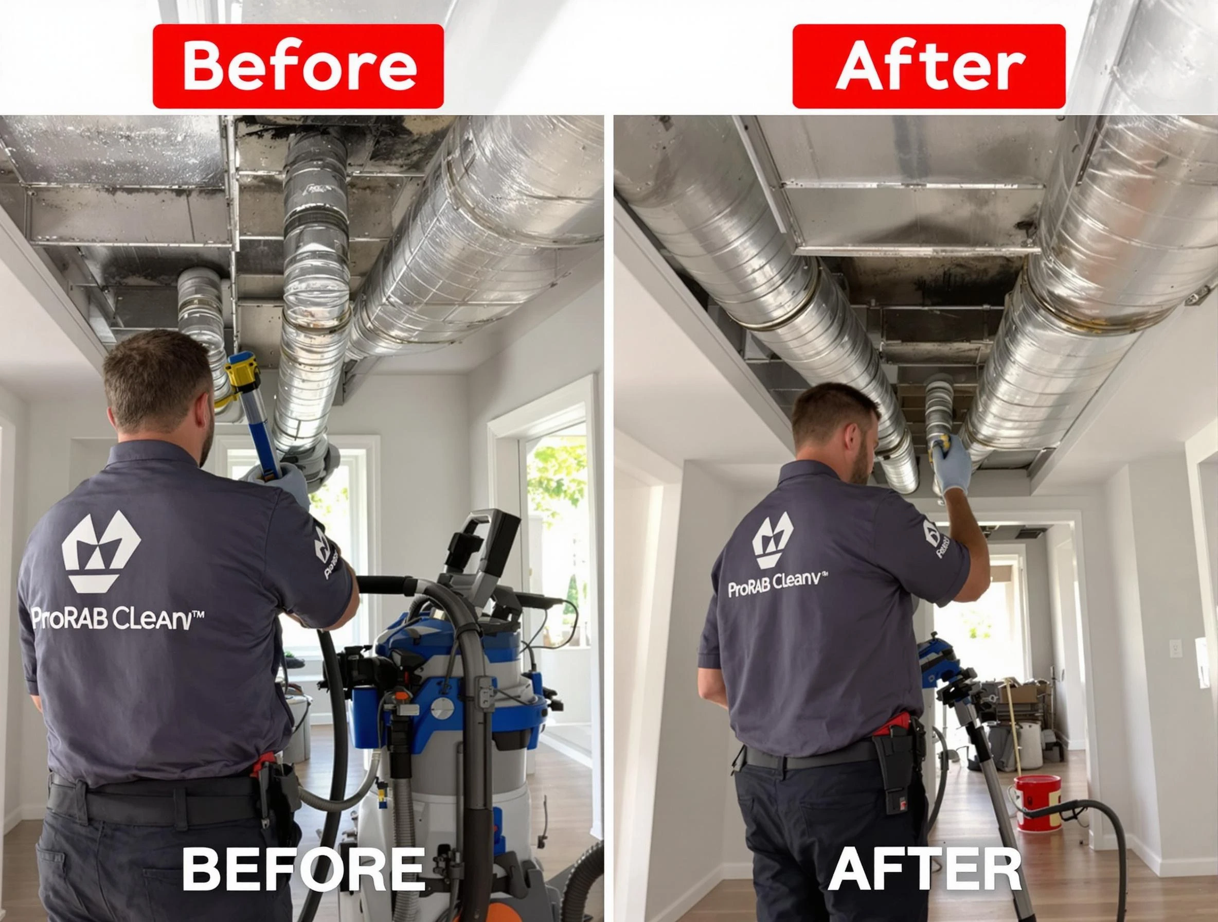 East Basin Air Duct Cleaning expert performing thorough residential duct cleaning in a East Basin home